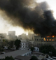 Egypt`s parlament brenner ned. Foto: NRK.