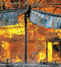 Strasbourg i flammer. Foto: Scanpix.