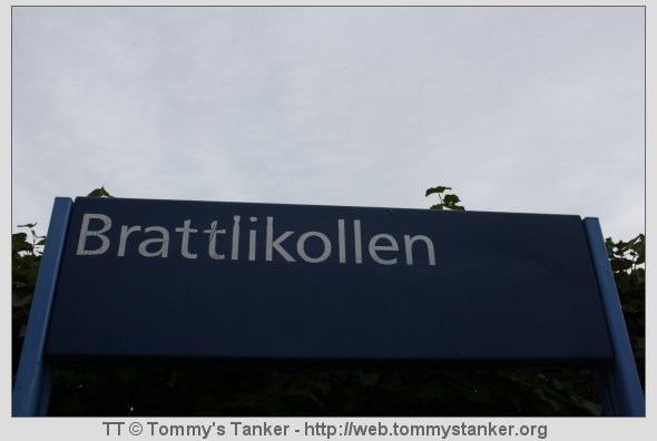 Dette er Brattlikollen T-banestasjon. Foto: TT.