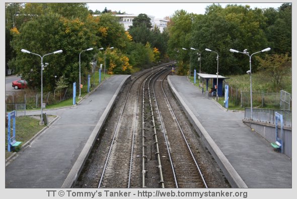 Oversiktsbilde over Munkelia T-banestasjon. Foto: TT.