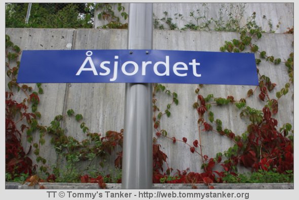 Velkommen til Ã…sjordet T-banestasjon. Foto: TT.