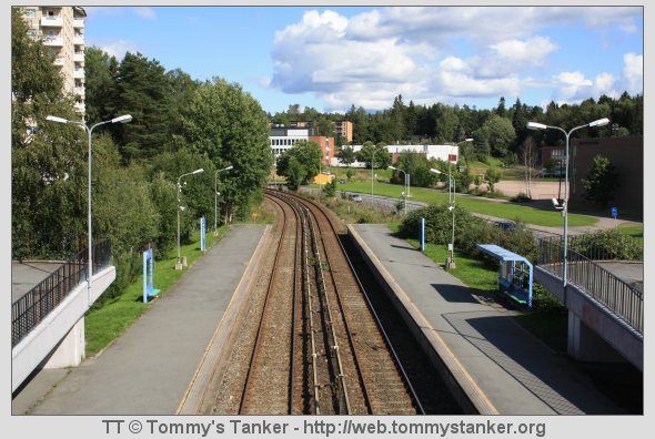 Oversiktbilde over Bøler T-banestasjon. Foto: TT.