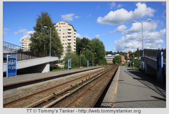 Bøler T-banestasjon sett fra plattformen mot Ulsrud stasjon. Foto: TT.