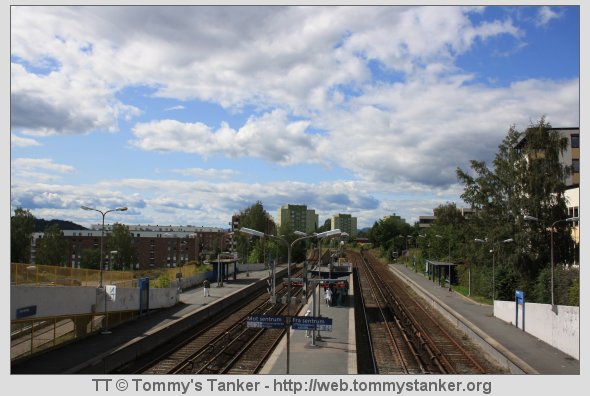 Oversiktsbilde over Brynseng T-banestasjon. Foto: TT.