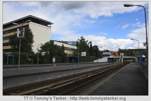 Oversiktsbilde over Brynseng T-banestasjon fra plattform 4. Foto: TT.