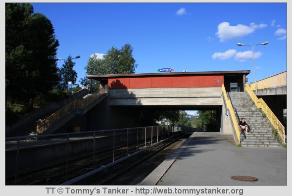 Haugerud T-banestasjon med adkomstmuligheter til nord som sør. Foto: TT.