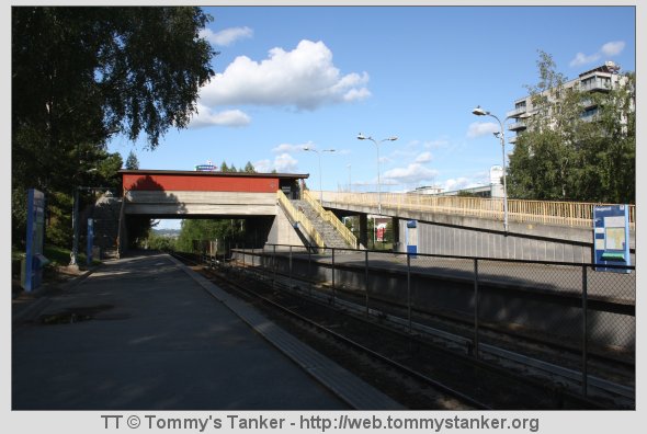 Litt av Haugerud T-banestasjon sett fra nordlig bilderetning. Foto: TT.