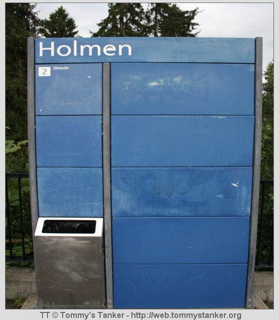 T-baneboardet på Holmen T-banestasjon. Foto: TT.