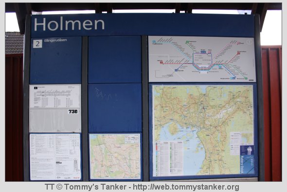Dette er Holmen T-banestasjon. Foto: TT.