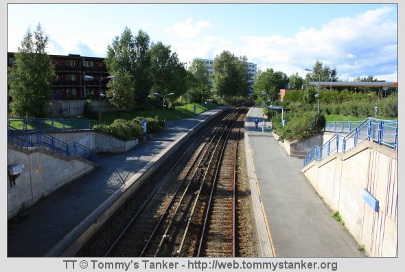 Overblikksbilde over Oppsal T-banestasjon. Foto: TT.