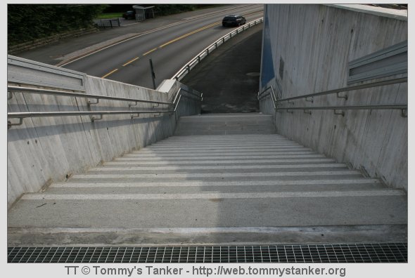 Trappen ned fra Bjørnsletta T-banestasjon. Foto: TT.