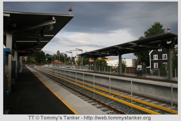 Litt av stasjonsmiljøet på Bjørnsletta T-banestasjon. Foto: TT.