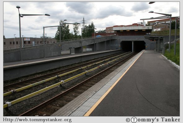 Rommen sett fra vestgående plattform i billedretning mot Romsås. Foto: TT.