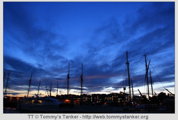 Kveld på Aker Brygge. Foto: TT.