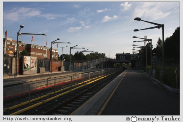 Manglerud T-banestasjon fra østgående plattform mot Ryen. Foto: TT.