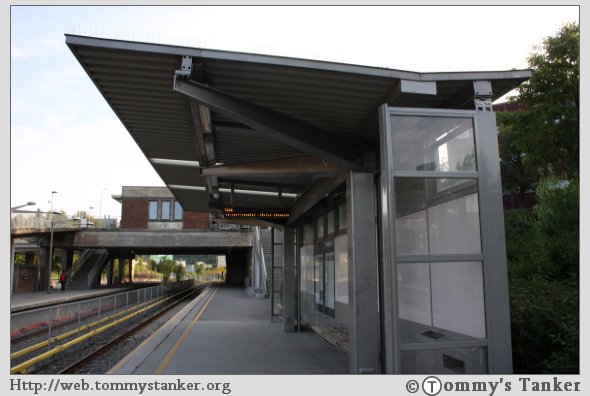 Leskuret på Manglerud T-banestasjon i østgående retning. Foto: TT.